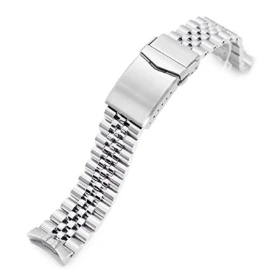 Abbildung von 20mm Super J Louis Metallarmband für New Seiko 5 40mm gebürstet