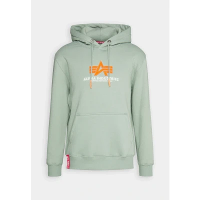 Abbildung von Alpha Industries Basic Kapuzenpullover, Herren, Größe: Medium, Dusty green