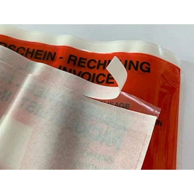 Abbildung von umschlag discount rote Versandtaschen aus Folie für Lieferscheine, Rechnungen, Retourenscheine &amp; Co 1000 Stück selbstklebende Lieferscheintaschen in C5 = 240 x 180 mm