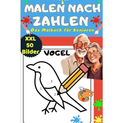 Abbildung von Malen nach Zahlen für Senioren mit Demenz XXL erwachsene Demenzkranke über 50 Bildern als Gedächtnistraining Rätsel ... Kreuzworträtsel