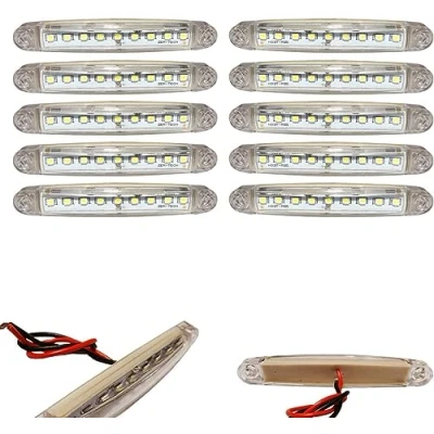 Abbildung von 10x 9 SMD LED Begrenzungsleuchten Weiß 12V 24V Positionsleuchten LKW Anhänger