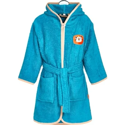 Abbildung von Playshoes Jungle Bademantel für Kinder, Größe: 98/104, Teal