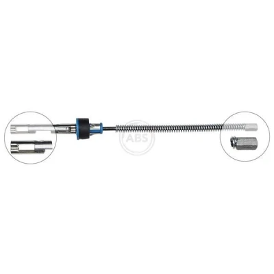 Abbildung von A.B.S. K13852 Handbremsseil 162 Trommelbremse für Links /Rechtslenker FORD: FIESTA 6