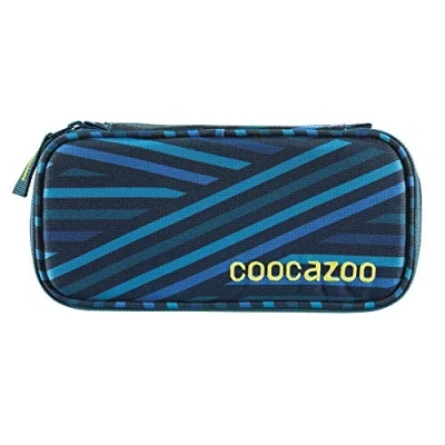 Abbildung von Coocazoo Federmäppchen PencilDenzel „Zebra Stripe Blue“ blau, Schlamperetui, Geodreieckfach, Stundenplanfach, herausnehmbarer Stiftehalter, zusätzliches Reißverschlussfach