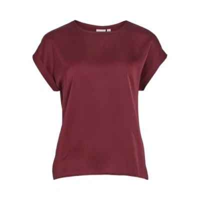 Abbildung von VILA Viellette Tshirt basic, Damen, Größe: 34, Weinrot