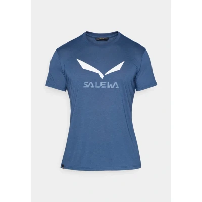 Abbildung von Salewa Solidlogo DRY Sport Tshirt, Herren, Größe: 48, Dark denim