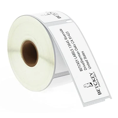 Abbildung von BETCKEY 1 Rolle 99012 Selbstklebende Etiketten Kompatibel mit DYMO S0722400, 36mm x 89mm, 260 Adressetiketten (Groß) für LabelWriter 450 Serie und 4XL