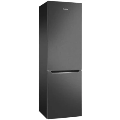 Abbildung von Amica KGCL 387 150 E Kühl Gefrierkombination Edelstahloptik 176cm Höhe elektr. Steuerung weniger Abtauen dank FrostControl VitControlPlus Schublade