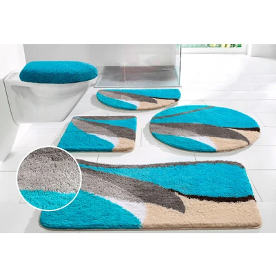 Abbildung von my home Badematte »Magnus, Badvorleger, Badezimmer Teppich« mehrfarbig, Badteppich, Badematten auch als 2 teiliges Set &amp; rund