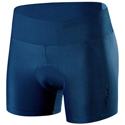 Abbildung von XGC Damen Radunterhose Radsportshorts Fahrradhosen mit elastische atmungsaktive 4D Gel Sitzpolster einer hohen Dichte (S, Blue (6017))