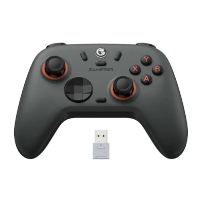 Abbildung von GameSir Nova 2 Lite Wireless Controller mit Hall Effekt Joysticks &amp; Triggern, 2.4G Wired 1000Hz Polling Rate, Macro Back Buttons, PC Gamepad kompatibel PC/Switch/Steam/iOS/Android (grau)
