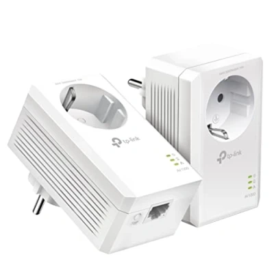 Abbildung von TP Link TL PA7019P KIT AV1000 Gigabit Powerline Adapter mit Steckdose (1x Port, Plug und Play, energiesparend, kompatibel zu allen gängigen Adaptern) weiß