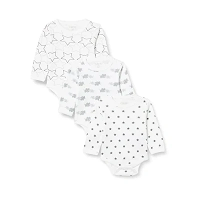 Abbildung von Care Baby Body Langarm aus 100% Baumwolle (3er Pack), White (100), EU 62