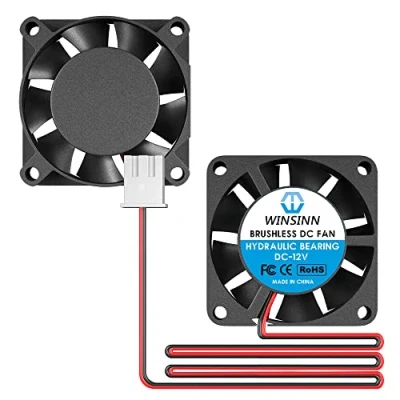 Abbildung von WINSINN Mini Lüfter, 25 mm, 12 V, hydraulisches Lager, bürstenlos, 2507, x 7 hohe Geschwindigkeit, 4 Stück
