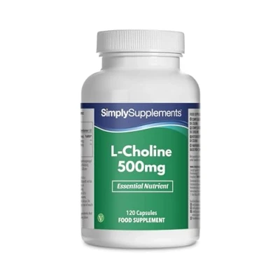 Abbildung von L Cholin 500mg 120 Kapseln geeinget für Veganer Versorgung 2 Monate SimplySupplements