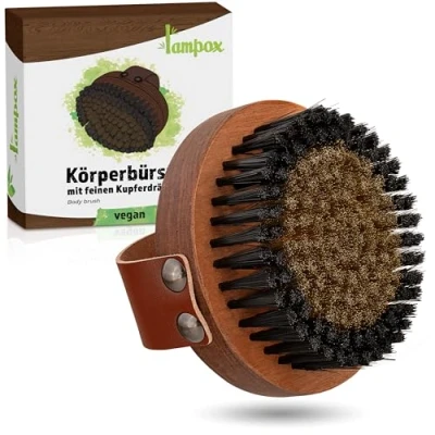 Abbildung von lampox vegane Körperbürste mit feinen Kupferdrähten