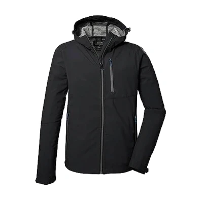 Abbildung von killtec Herren Softshelljacke/Outdoorjacke mit Kapuze KOS 259 MN SFTSHLL JCKT, schwarz, XL, 41367 000