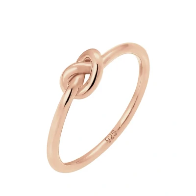 Abbildung von Elli Knoten Verknotet Trend Basic Ring Rose goldcoloured, Damen, Größe: 54, gold coloured