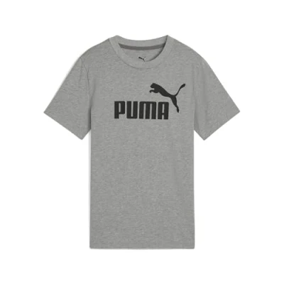 Abbildung von Puma LOGO TEE Unisex Tshirt print für Kinder, Größe: 164, Medium gray heather