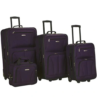 Abbildung von Rockland Jungle Softside Handgepäck Set, violett, Einheitsgröße, 4 teiliges Gepäck Set