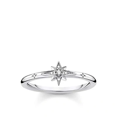 Abbildung von THOMAS SABO Ring Stern mit Steinen Silber 925 Sterling TR2317 051 14 58