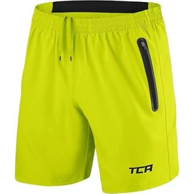 Abbildung von TCA Herren Elite Tech Leichte Laufhose Gymshorts Trainingsshorts und Laufshorts mit Reißverschlusstaschen Sporthose Kurz Gelb, XL
