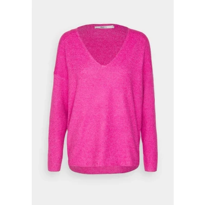 Abbildung von ONLY RICA LIFE Vneck NOOS Strickpullover, Damen, Größe: Medium, Raspberry rose