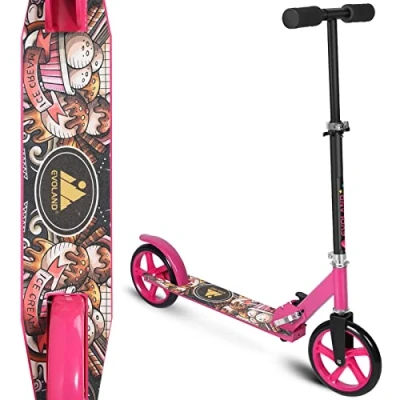 Abbildung von EVOLAND Scooter Kickscooter Tretroller Klappbar Höhenverstellbar Roller für Erwachsene Kinder Teenager ab 8 Jahren City mit 200MM Big Wheel