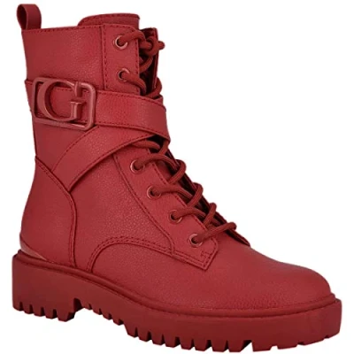 Abbildung von GUESS Damen Orana Springerstiefel, Rot/Ausflug, einfarbig (Getaway Solids), 39 EU