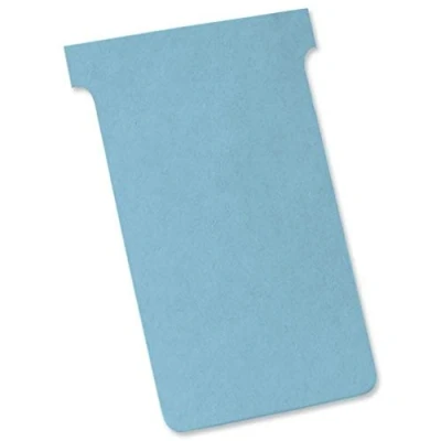 Abbildung von Nobo Kartentafel Zubehör T Karten in Blisterverpackung, Größe 3, 100 Stück, blau