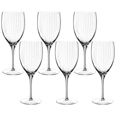 Abbildung von Leonardo Poesia Rotweinglas 6er Set, spülmaschinengeeigneter Rotweinkelch, Höhe 24 cm, 600 ml, Glas, 069165