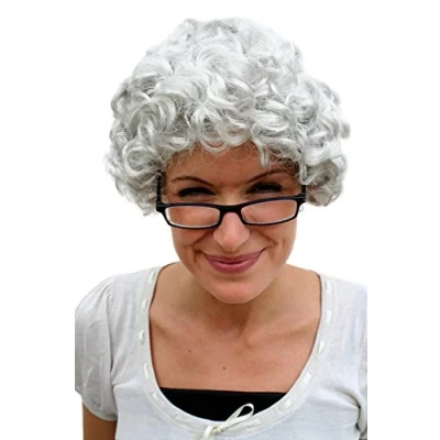 Abbildung von WIG ME UP PW0035 K309 Perücke GRAU Locken Oma Omi Granny Alte Dame