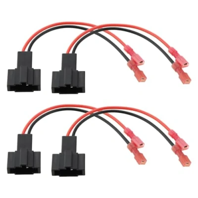 Abbildung von YINETTECH 4 teiliges Auto Lautsprecher Adapterkabel Autozubehör Ersatz Kabelbaum Adapterstecker Kompatibel mit Audi A4 A6 Q5 Q7 Seat Exeo 20082013
