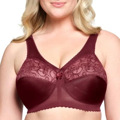 Abbildung von Glamorise Bügel BH, Damen, Größe: 95C, Bordeaux
