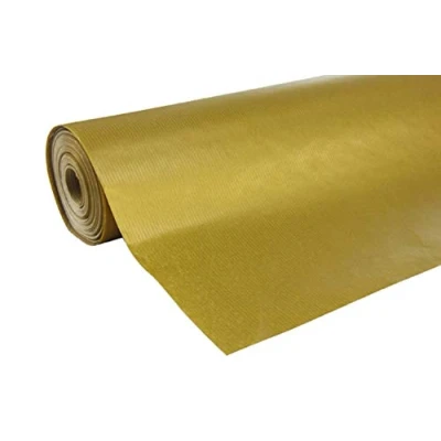 Abbildung von Clairefontaine 507575C Rolle Geschenkpapier (50 x 0,7 m, spezielle Breite, Kraftpapier, strapazierfähig) 1 Stück gold