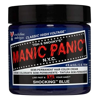 Abbildung von Manic Panic Shocking Blue Classic Creme, Vegan, Cruelty Free, Semi Permanent Hair Dye 118ml