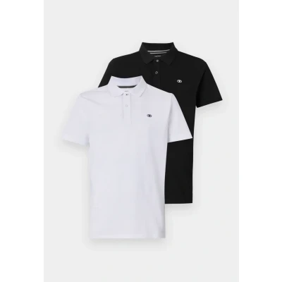 Abbildung von TOM TAILOR Herren 1044879 Doppelpack Poloshirt Basic mit Logo Print, 20000 White, XL