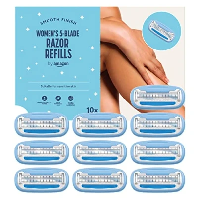 Abbildung von by Amazon für Damen, 5 Klingen Rasierer, Nachfüllpackung, 10er Pack