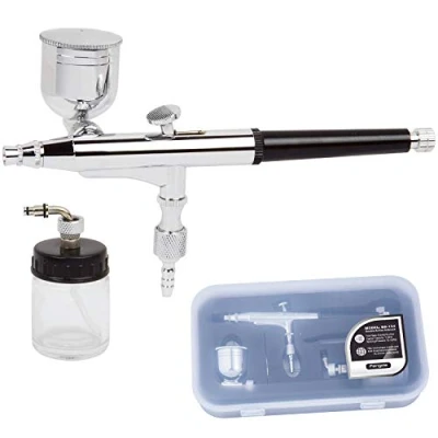 Abbildung von Fengda Performance BD 134 Pro Set Mehrzweck Airbrush mit zwei Funktionen und seitlichem Einzug 0,30 mm Düsensatz sowie seitlichen Siphon Bechern