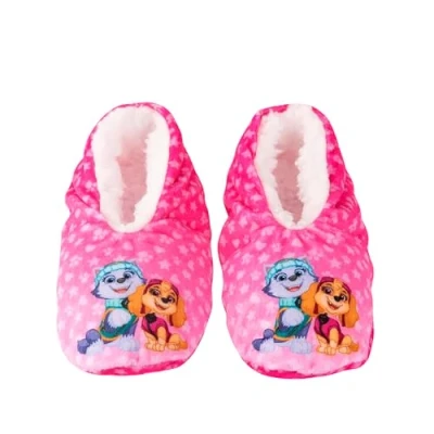 Abbildung von United Labels Paw Patrol/Peppa Wutz Ballerinas für Mädchen &amp; Jungen ABS Winter Hausschuhe gefüttert Kinder Slipper Pantoffeln (Paw Patrol Pink, 23)