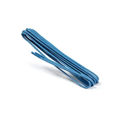 Abbildung von Kaps Runde, Dünne Schnürsenkel, Gewachst, 2 mm, Hochwertig, aus 100% Baumwolle für Freizeit und Modische Schuhe, Trendige Farben 1 Paar (75 cm 29 inch 4 bis 5 Schnürösenpaare / 52 Blau)
