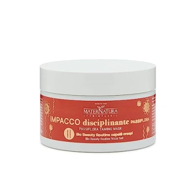 Abbildung von Maternatura, Disziplinierende Haarmaske für krauses Haar mit Passionsblume, Reparatur, Stärke und Glanz perfekte Locken, Bio Beauty Routine Haar, Made in Italy 100 ml
