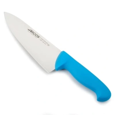 Abbildung von Arcos Serie 2900 Kochmesser Klinge Nitrum Edelstahl 200 mm HandGriff Polypropylen Farbe Blau