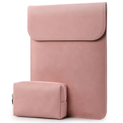 Abbildung von HYZUO 15 16 Zoll Laptop Hülle Tasche für MacBook Pro M3/M2/M1 A2991 A2780 A2485 A2141 2024 2019, XPS 15, mit Kleiner Tasche, Rosa