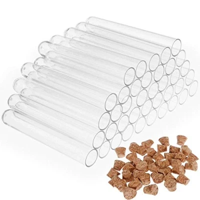 Abbildung von Faburo 40 Stück Reagenzgläser Hartplastik,Klar Plastik 75 x 12 mm,5 ml