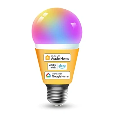 Abbildung von Refoss Smart WLAN Glühbirne E27 unterstützt HomeKit, Intelligente Alexa Lampe Mehrfarbrige Dimmbare LED Light Bulb, Kompatibel mit Siri, Alexa, Google Assitant, 2700K 6500K Warmweiß, Kaltweiß, 1 Pack