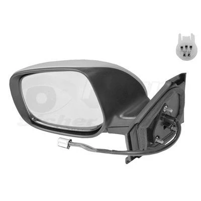 Abbildung von Außenspiegel Van Wezel 5432807 links grundiert Komplettspiegel, konvex, für elektr.Spiegelverstellung, beheizbar TOYOTA: Yaris II Hatchback