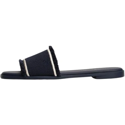 Abbildung von Tommy Hilfiger Pantolette flach, Damen, Größe: 39, Space blue Schuhe