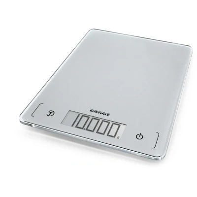 Abbildung von Soehnle Page Comfort 300 slim, digitale Küchenwaage, silber, Gewicht bis zu 10 kg (1 g genau), Haushaltswaage mit Sensor Touch, elektronische Waage inkl. Batterien, ultraflaches Design