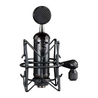 Abbildung von Blue Blackout Spark SL XLR Kondensatormikrofon für professionelle Aufnahmen, Streaming, Gaming und Podcasting, Großmembran Kapsel mit Nierencharakter, Mikrofonspinne, Schutzhülle Schwarz